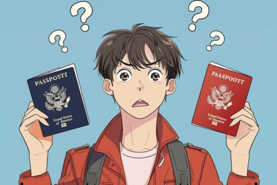 orodo2060 A person holding up two different passports while mak 451df374 350f 403d 8774 60e61aa5272f