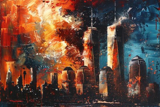orodo2060 The Twin Towers In New York City Burnt Down On Backgr bfa19173 4a65 4290 878a 82662105ba25