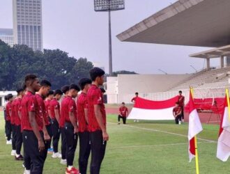 timnas indonesia u 20 menggelar upacara hari ulang tahun